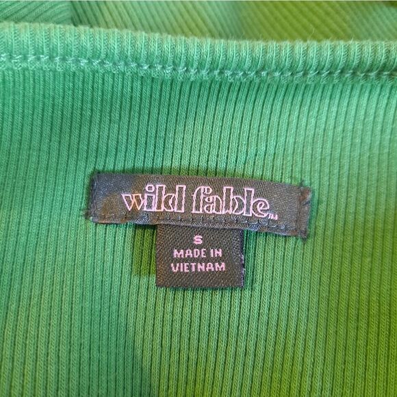Womens Knit Ribbed Skater Dress Wild Fable Green Size Small NWT Final Price - Picture 3 of 7